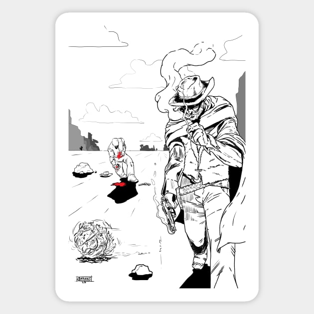 Gunslinger Sticker by BarnesComicArt